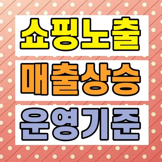 네이버쇼핑 상위노출 방법